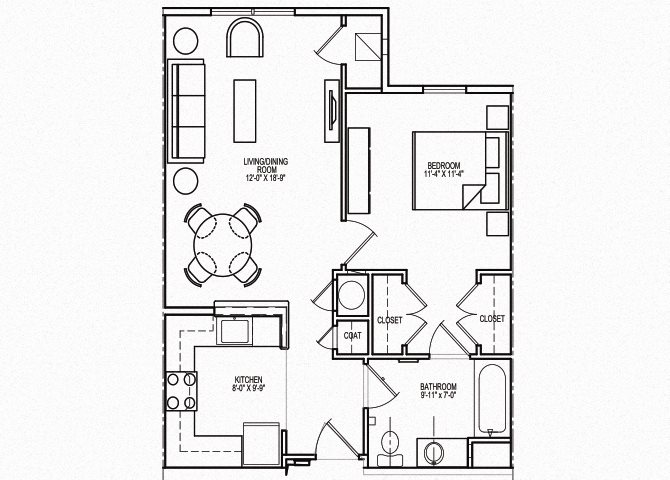 Southern Pines II Unit 1A Floor Plan Diagram Southern Pines II Unit 1A Floor Plan Diagram